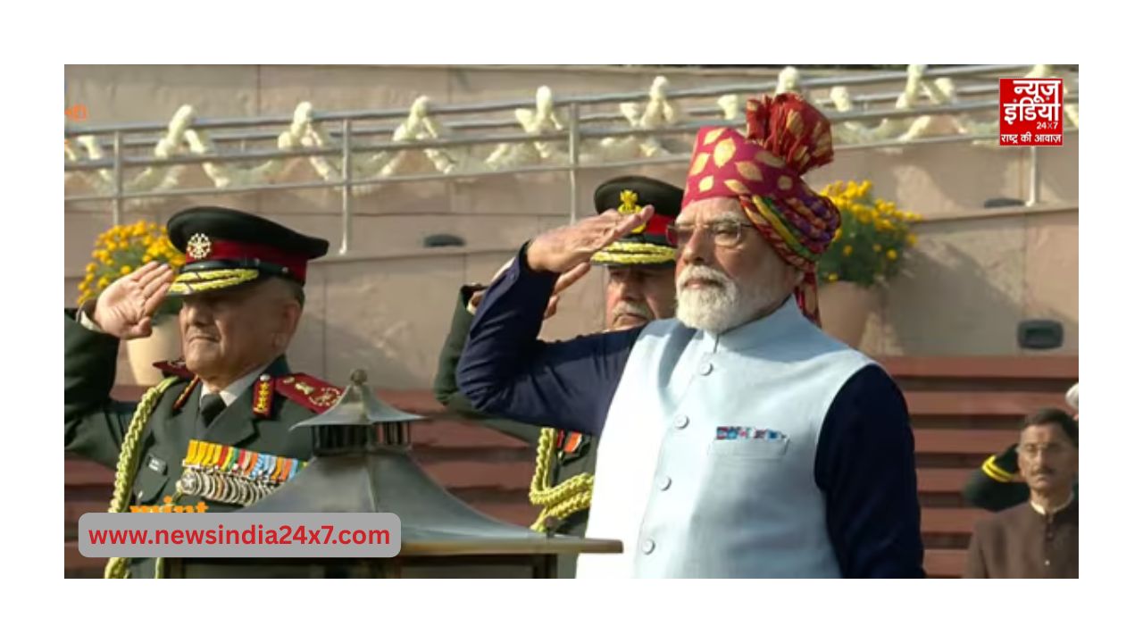 गणतंत्र दिवस परेड में पीएम मोदी हुए शामिल गणतंत्र दिवस परेड में पीएम मोदी हुए शामिल