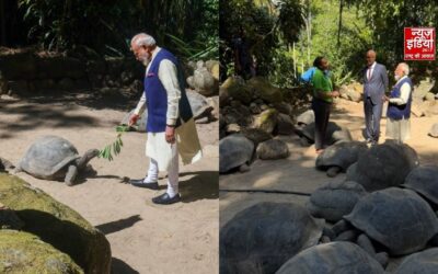 सेशेल्स में PM Modi ने दुनिया के सबसे बुजुर्ग कछुए ‘जोनाथन’ से की मुलाकात