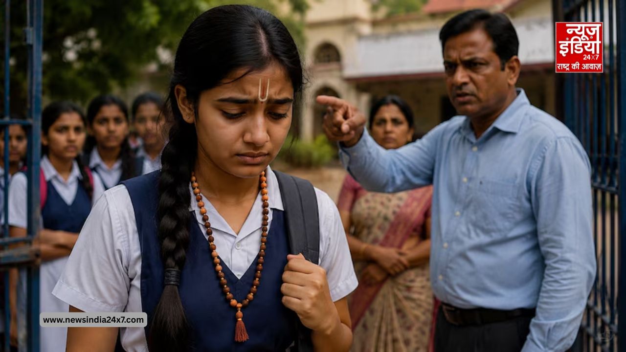 तिलक और तुलसी की माला पर बवाल, छात्रा को स्कूल से निकालने के आरोप से मचा विवाद