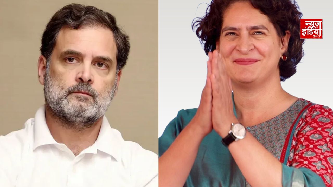 PM आवास के बाहर राहुल-प्रियंका का धरना, सांकेतिक हथकड़ी पहन कांग्रेस का जोरदार प्रदर्शन