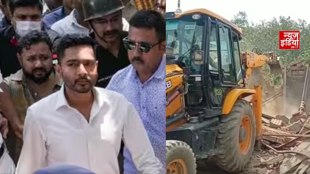 अभिषेक बनर्जी को बड़ा झटका! अमतला में TMC के पार्टी कार्यालय पर चला बुलडोजर