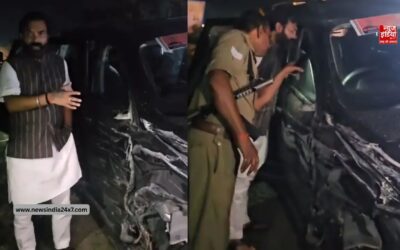 बीजेपी विधायक बृजभूषण राजपूत की कार हुई हादसे की शिकार, गनर-ड्राइवर गंभीर रूप से घायल