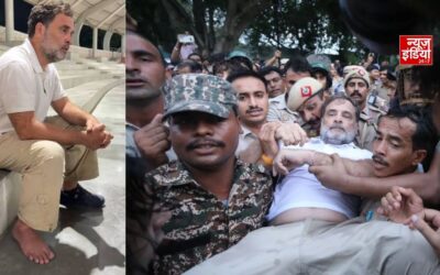 डिटेंशन सेंटर की सीढ़ियों पर बैठे राहुल गांधी ने PM मोदी को दिया मैसेज; अमित शाह और धर्मेंद्र प्रधान का मांगा इस्तीफा