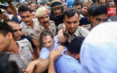 PM आवास के पास धरने से राहुल गांधी समेत कांग्रेस नेताओं को जबरन हटाया गया