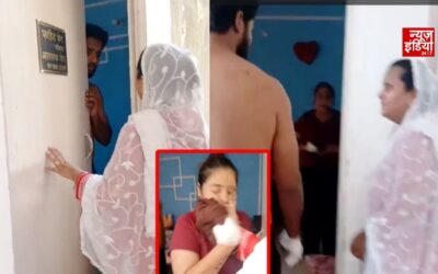लखनऊ में पंचायत सचिव को दूसरी महिला संग पकड़ा, पत्नी ने बरसाए थप्पड़ और जूती