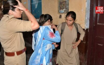 ससुर हत्याकांड में आरोपी बहू शालू की कोर्ट में पेशी, कैमरे देखते ही छुपाया चेहरा