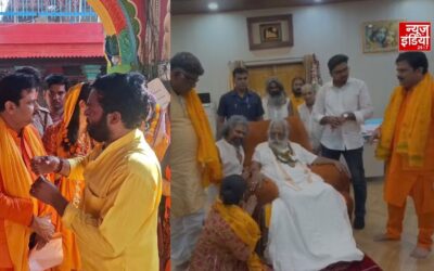 अयोध्या पहुंचे BJP सह-कोषाध्यक्ष राजेश मंगल, पत्नी संग किए रामलला के दर्शन; महंत नृत्य गोपालदास से लिया आशीर्वाद