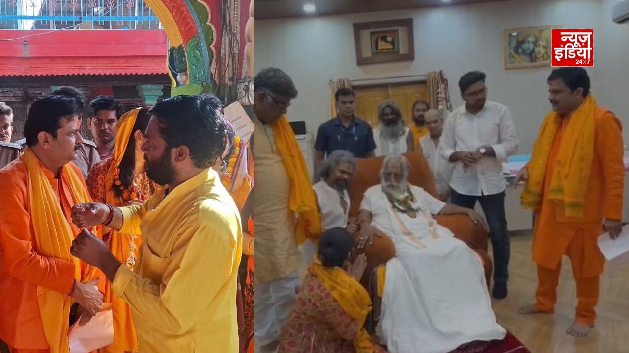 अयोध्या पहुंचे BJP सह-कोषाध्यक्ष राजेश मंगल, पत्नी संग किए रामलला के दर्शन; महंत नृत्य गोपालदास से लिया आशीर्वाद