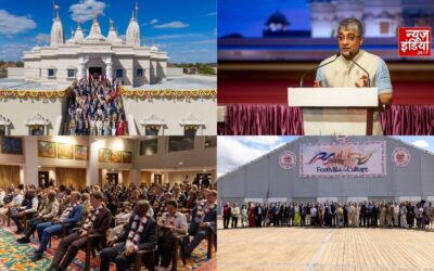 फ्रांस के BAPS हिंदू मंदिर में जुटे 43 देशों के 50 से ज्यादा राजदूत, हुआ इंडो-फ्रेंच कल्चरल ओपन डे