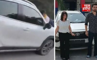 गर्लफ्रेंड संग पति को पकड़ा, बोनट पर लटकी पत्नी; 100 मीटर तक घसीटने का आरोप
