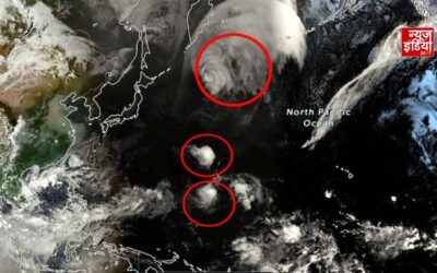 प्रशांत महासागर में एक साथ 3 तूफान एक्टिव, अक्टूबर में 5 साल बाद बना ऐसा संयोग