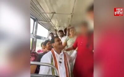 बस में महिला छात्रा को छूते दिखे कांग्रेस विधायक, BJP ने ‘स्मैश पैट्रिआर्की’ वाले नारे पर कसा तंज