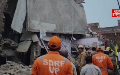 वाराणसी में अवैध पटाखा फैक्ट्री में जोरदार धमाका, दो मंजिला मकान जमींदोज; 2 घायल