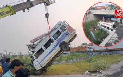 दिल्ली-मुंबई एक्सप्रेसवे पर मची चीख-पुकार, बस खाई में गिरने से 8 लोगों की मौत